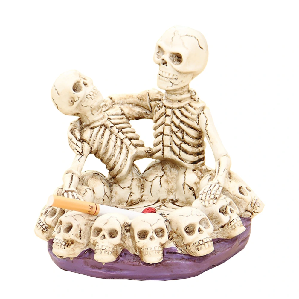 Skeleton Design Ashtray Resin Decoration Resin Craft for Decoration Use (Look at Each Other Style)