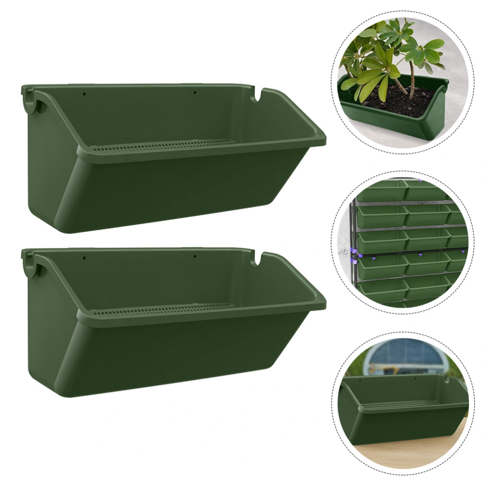 2pcs Wall Hanging Three-Dimensional Vertical Planting Pot Box for Garden Outdoor