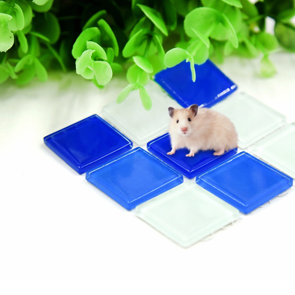 2pcs Summer Sleeping Mat Hamster Cooling Pad  Cooling Cushion (Blue, Green)