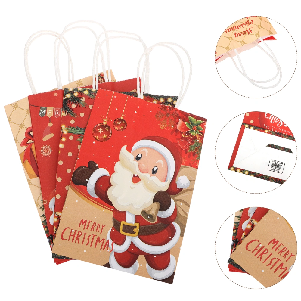 20pcs Christmas Kraft Paper Candy Bag Gift Packaging Bag Candy Storage Pouch