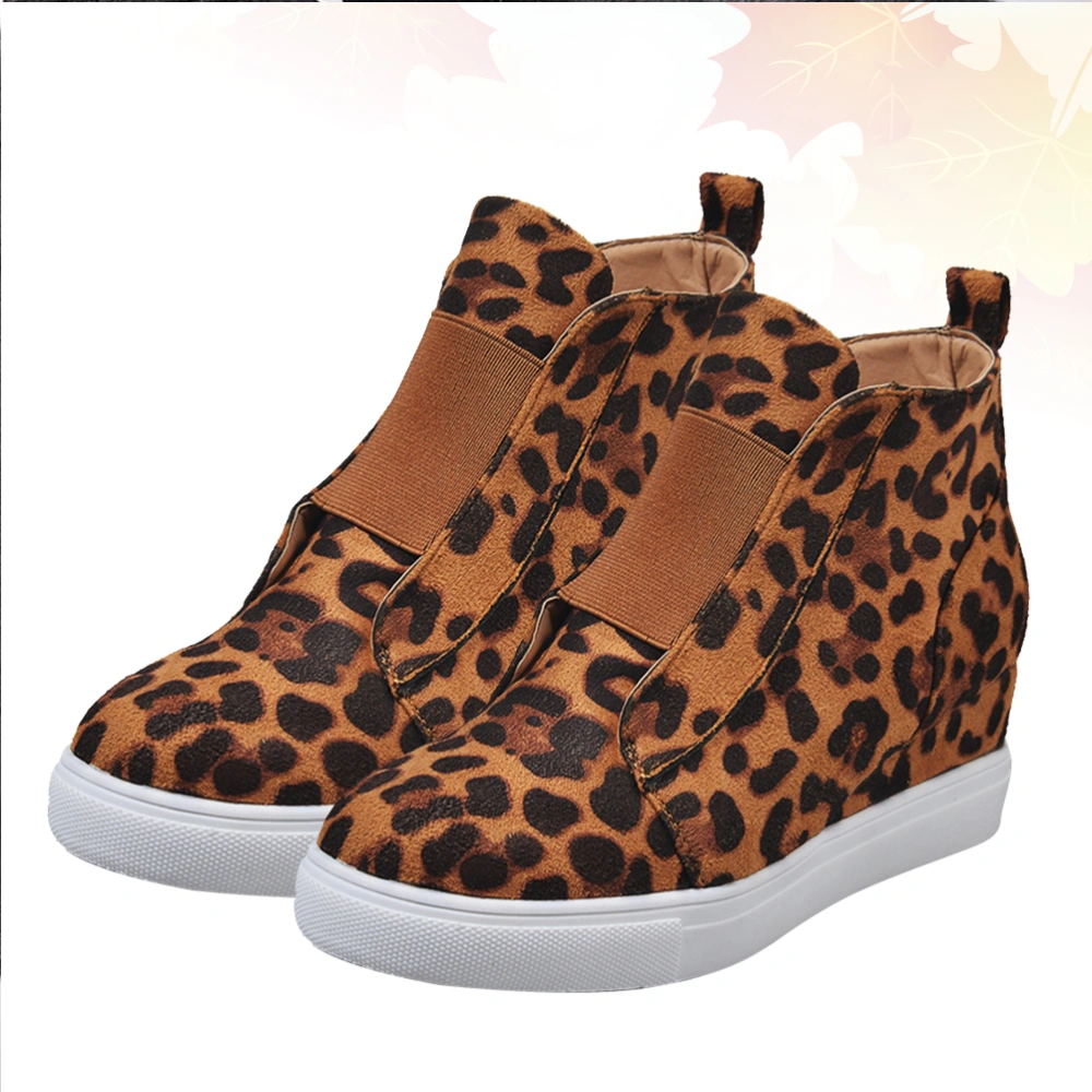 America Style Boots Flat Autumn Winter Warm Boots Leopard Women Boots (Size 39)