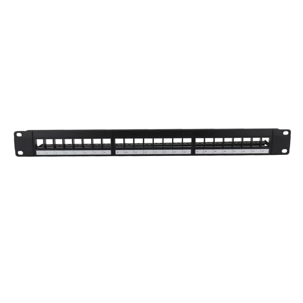 Network Patch Panel 19 inch Unshielded Horizontal 24-port Network Rackmount