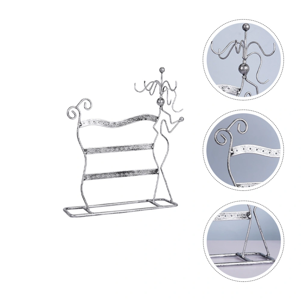 1Pc Nordic Style Retro Iron Jewelry Rack Desktop Earring Necklace Display Stand