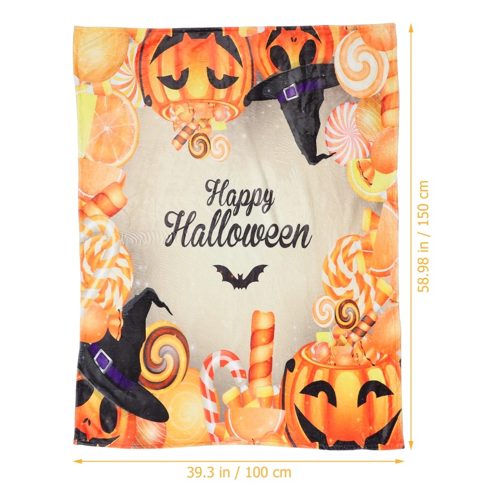 Pumpkin Blanket Throw Blanket Halloween Party Decoration for Couch Bed Sofa