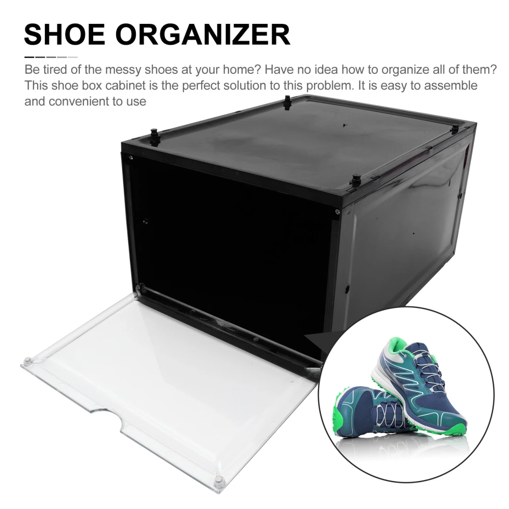 Shoe Box Storage Organizer Sneakers Basketball Shoe Cabinet Collection Box