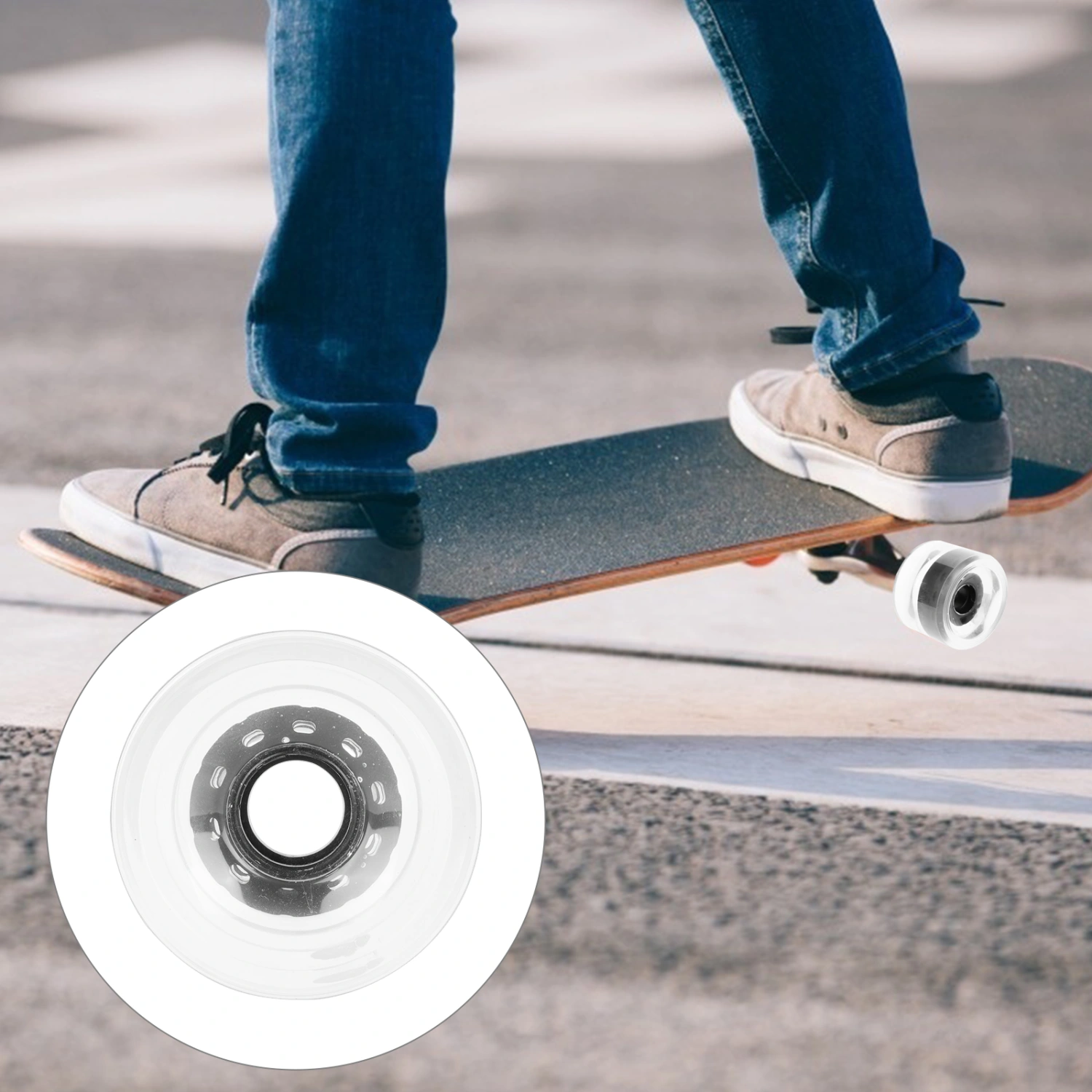 4Pcs Skateboard Wheel Professional Shock-resistant Long Board Wheels PU Wheels