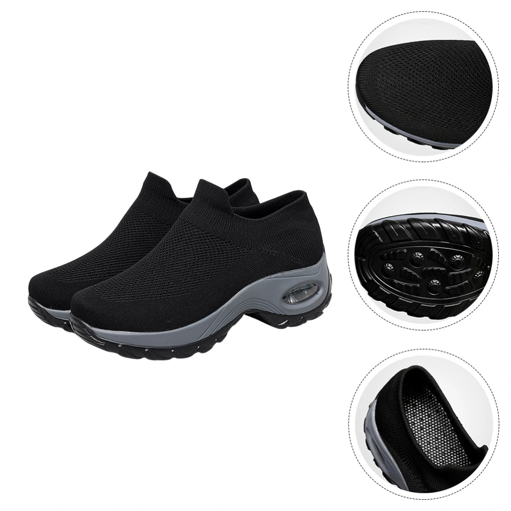 1Pair Women Versatile Casual Shoes Breathable Fashion Shoes Simple Sports Shoes