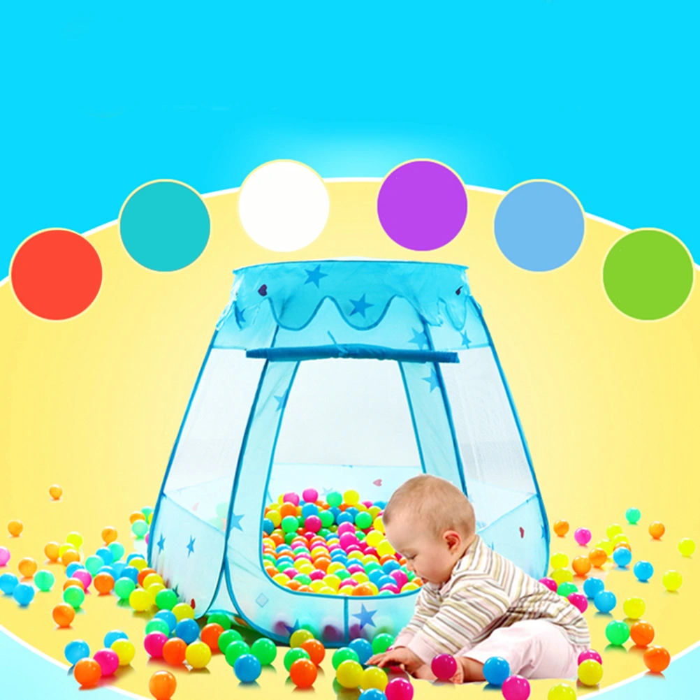 Kids Hexagon Tent Game House Yurt Children Ocean Ball Tent for Kindergarten Entertainment Ground without Ball (Blue)