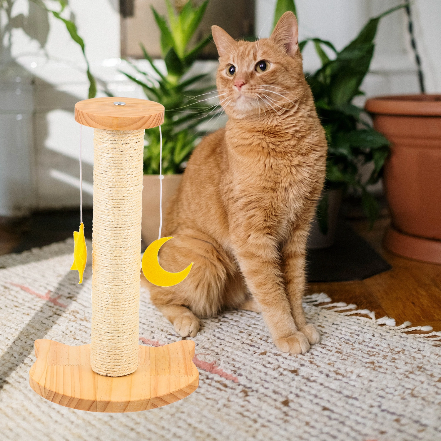 1 Set Cat Scratching Toy Indoor Cat Plaything Kitten Scratch Post Cat Climbing Post Toy