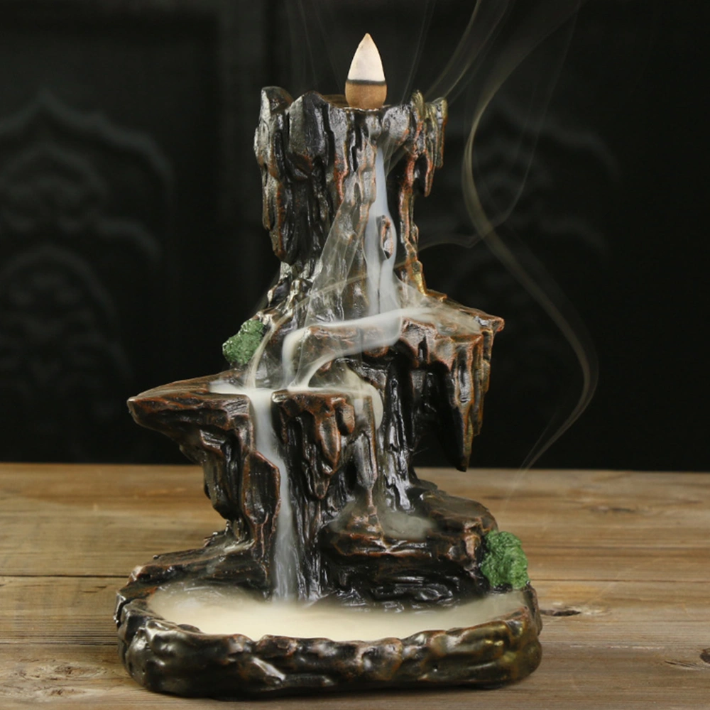 1pc Mountain Water Flow Back Incense Furnace Resin Flow Back Aroma Stove