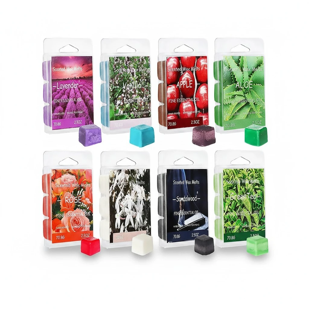 8pcs Scented Wax Melts Wax Cubes Plant Essential Oil Scented Soy Wax Melts
