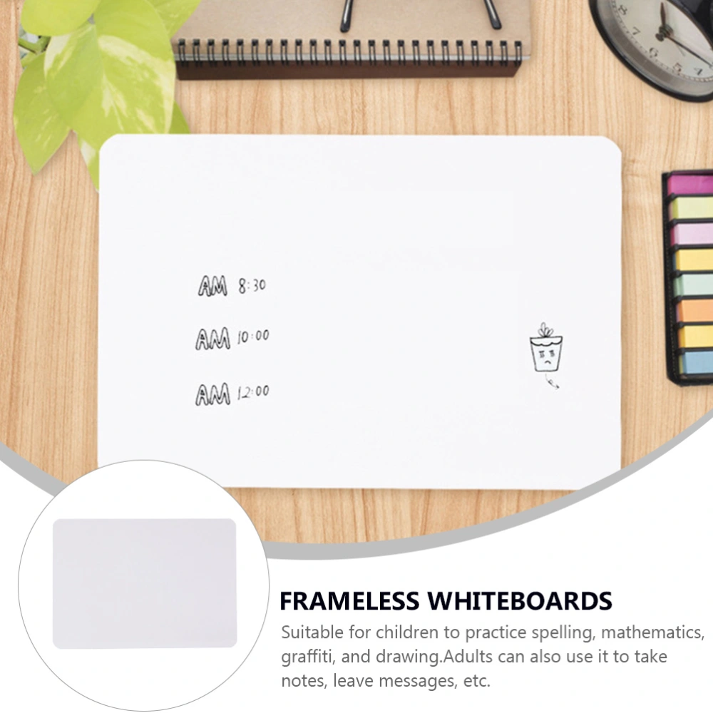 5Pcs Frameless Whiteboards Wooden White Boards Early Education Drawing Boards