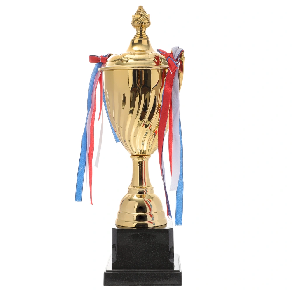 1PC Sports Match Trophy Competitive Metal Trophy School Tournament Honor Trophy(35.5cm)