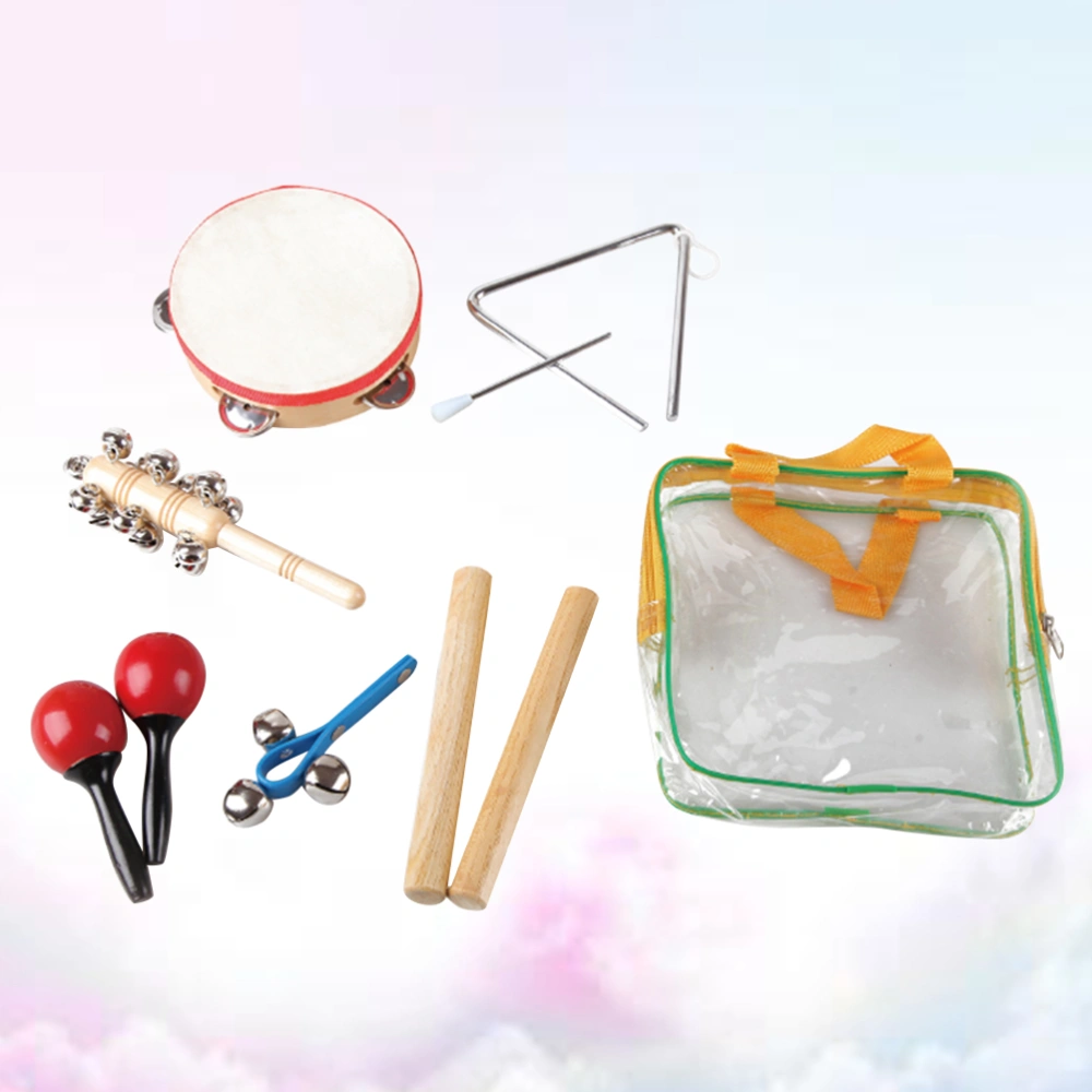 Children Percussion Instrument Set Musical Instrument Toy Combination Wooden Music Early Education Teaching Aid Percussion Set