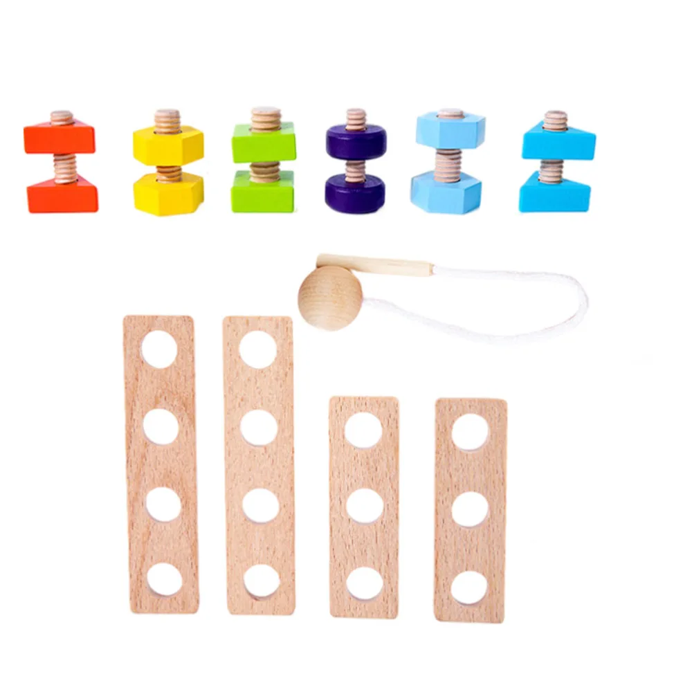 1 set of Children Screw Matching Board Game Educational Color Shape Cognition Toys