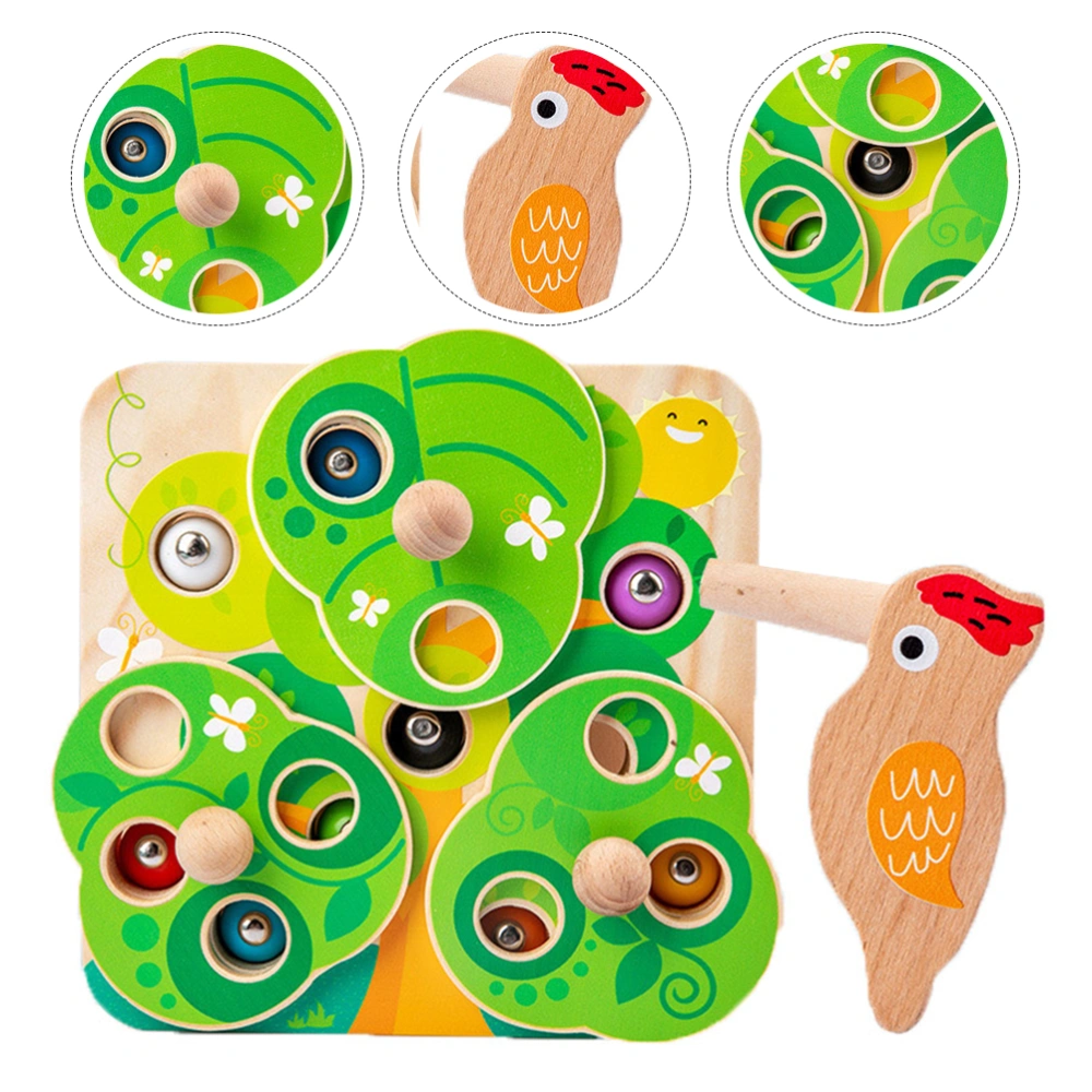 1 Set of Woodpecker Catching Insects Toy Educational Plaything for Children