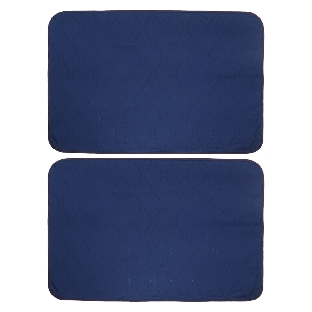 2Pcs Reusable Uroclepsia Changing Pads Incontinence Urinary Pads for Elderly (Dark Blue)