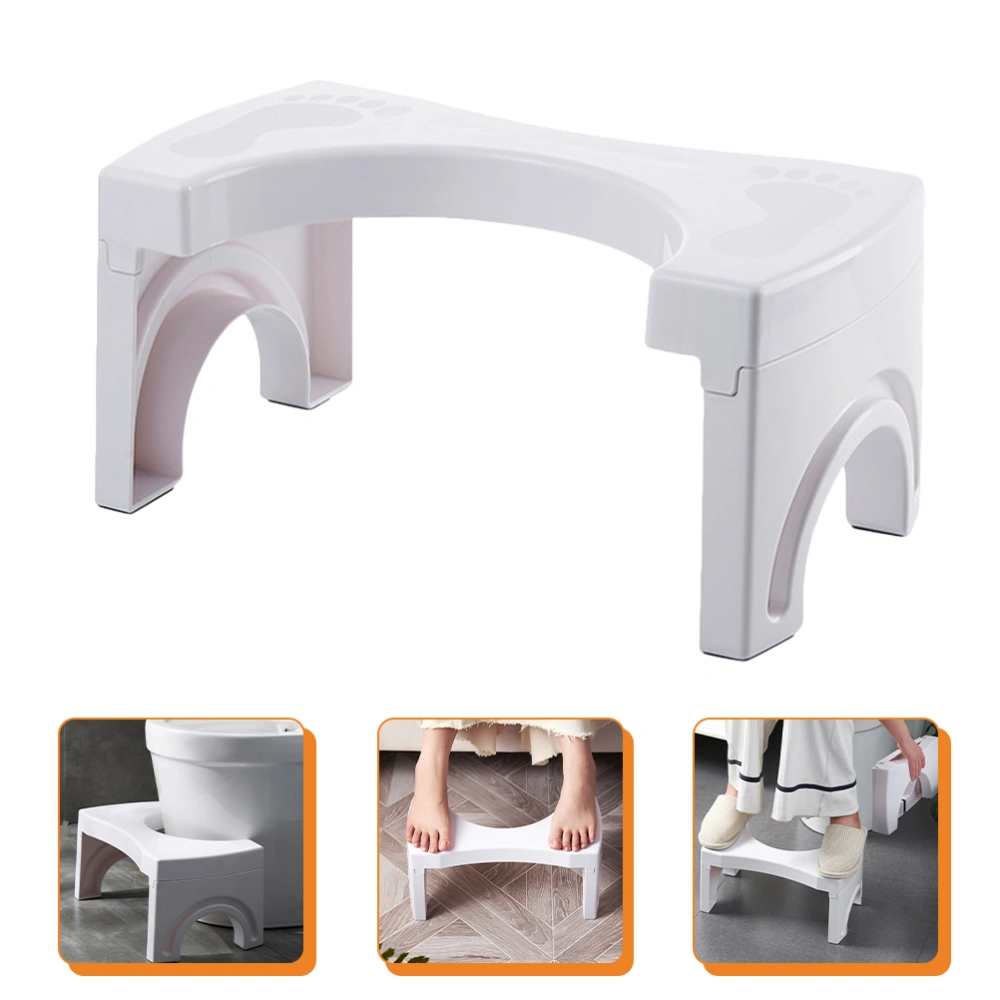 Plastic Toilet Foot Stool Folding Stepping Stool Bathroom Squatting Stool for Adults