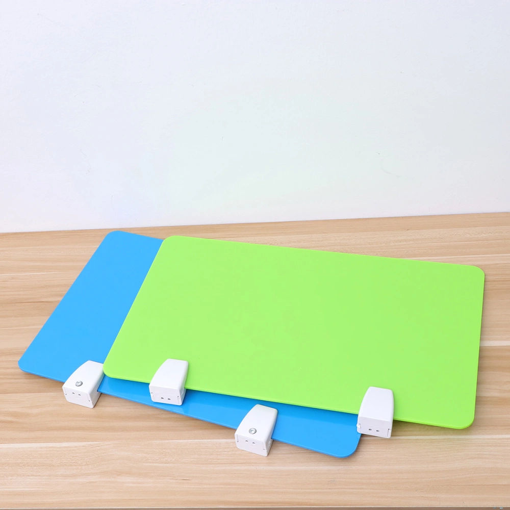 Office Desktop Baffle Table Separator Acrylic Screen Board Desktop Partition Board with Clamp 50x30cm (Green)