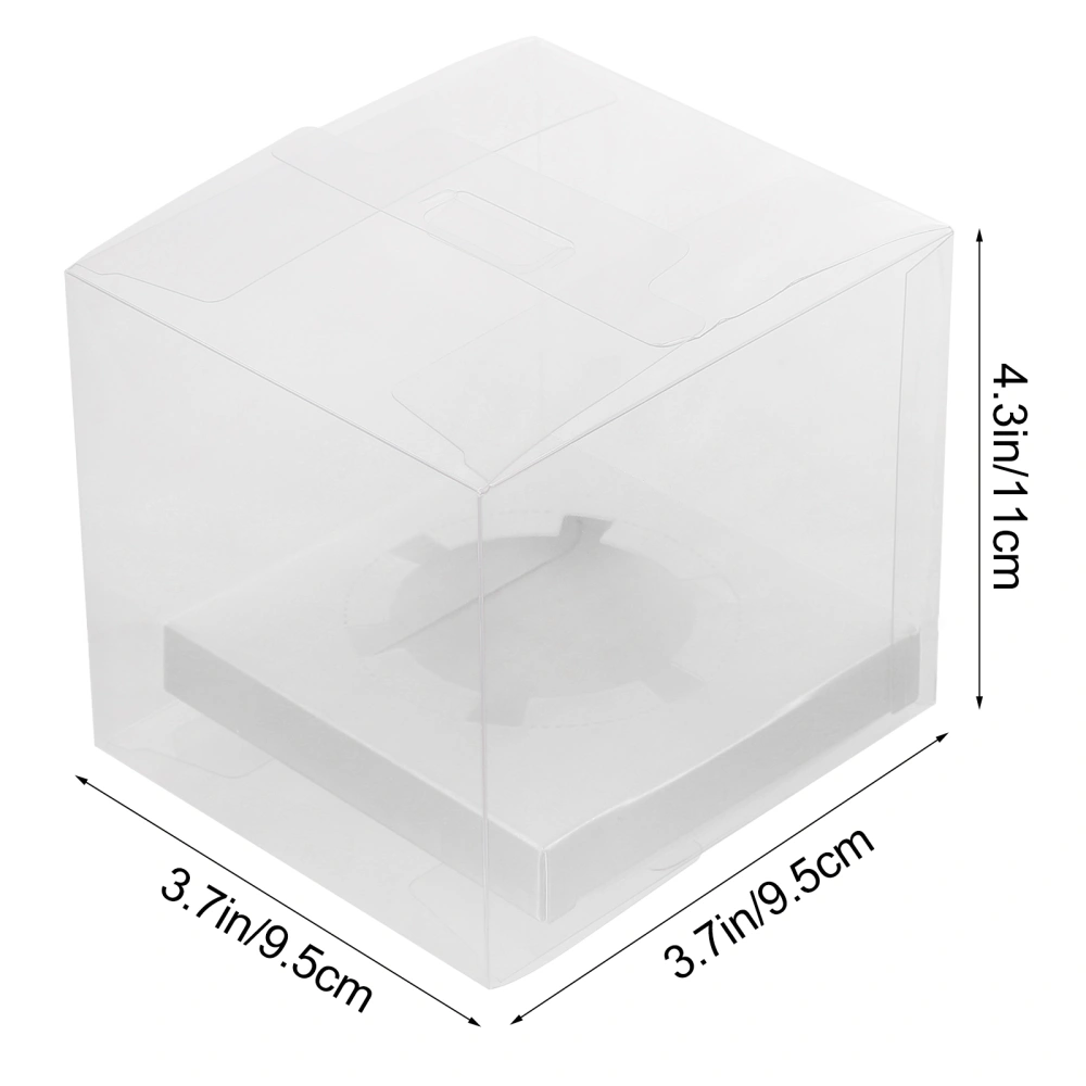 20pcs Clear Dessert Boxes Plastic Favor Boxes Cupcake Candy Boxes Party Supplies