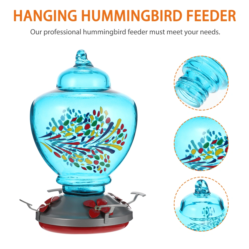 1 Set Practical Birds Feeder Birds Water Feeding Tool Glass Birds Food Dispenser Random Style