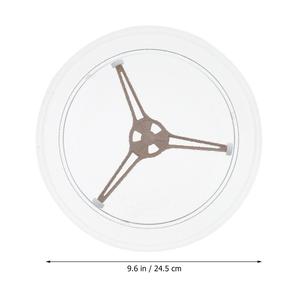 1 Set Microwave Oven Glass Turntable Oven Tray Replacement with Support Stand