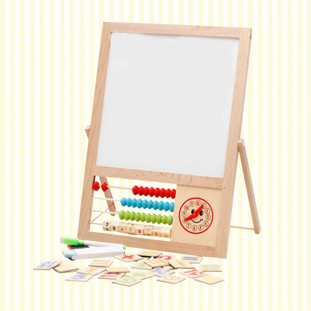 Multifunctional Wooden Children Writing Magnetic Drawing White Board Blackboards Double Side Learning Educational Toys for Kids