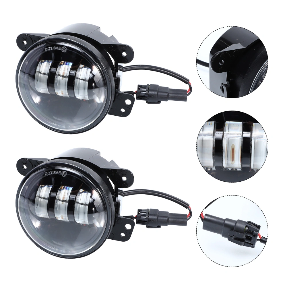 2pcs Vehicle Modified Lamp Professional Fog Lamp Practical Car Working Light