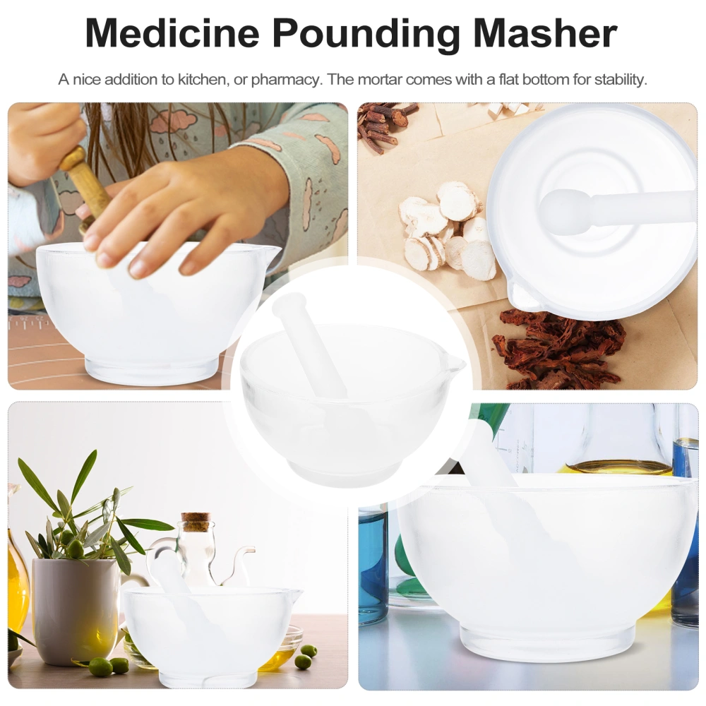 1 Set Medicine Grinder Practical Grind Bowl Laboratory Mortar with Pestle