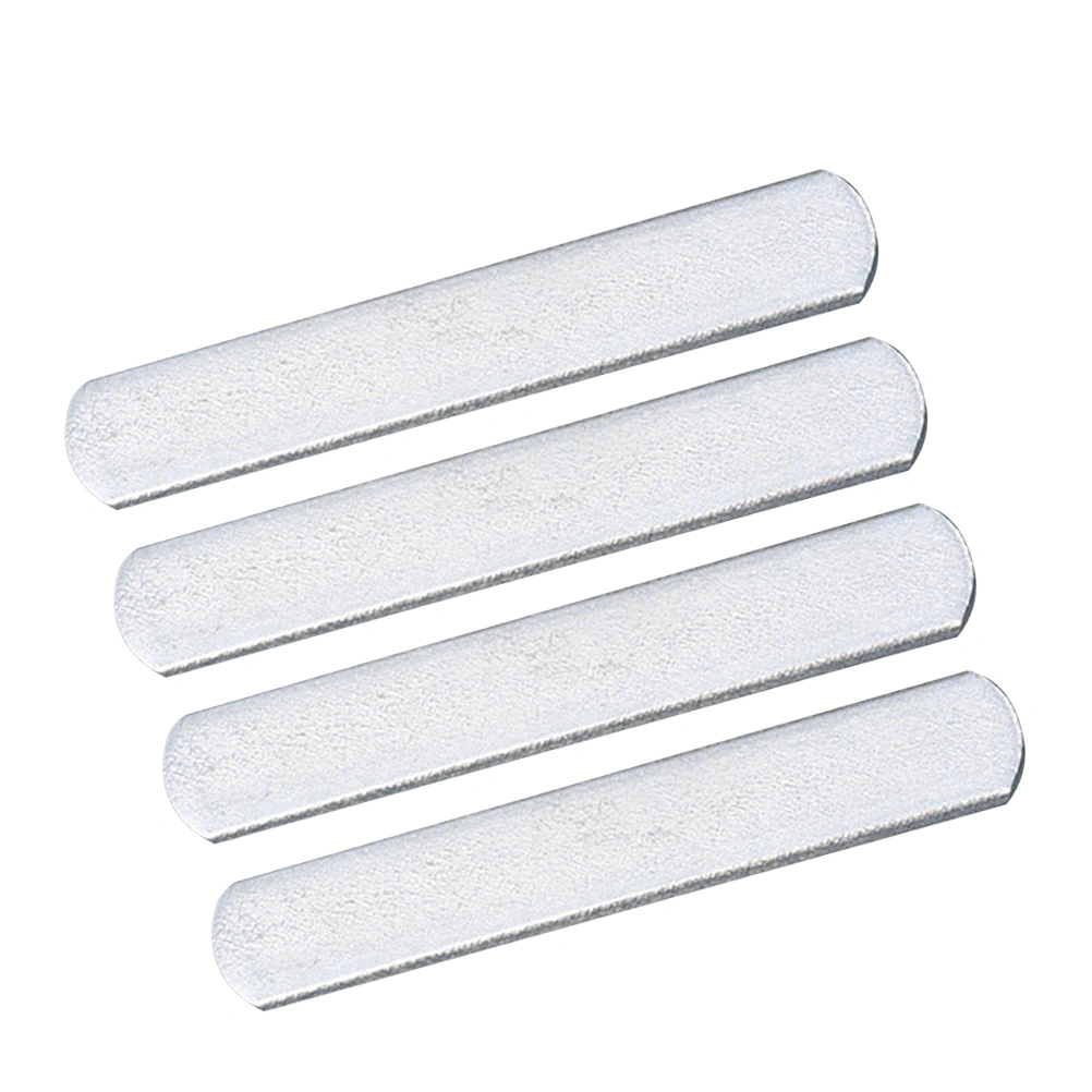 4 Pcs Steel Plates for Weighted Vest Rounded Anti-rust Stainless Steel Plates for Weighted Leg Arm Strap for Fitness Exercise 0.2kg/each (Silver)