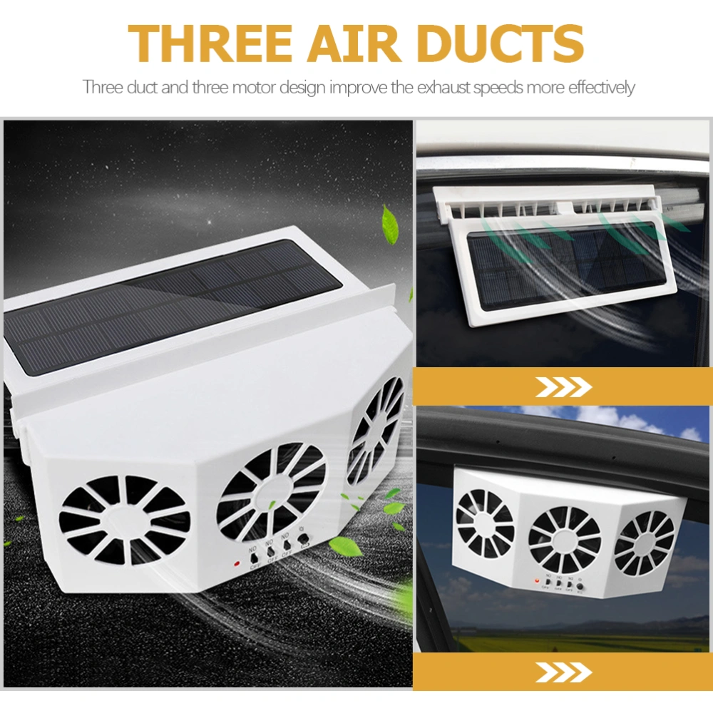 Car Solar Exhaust Fan Car Fan Solar Cooling Vent Exhaust Fan Air Vent Radiator