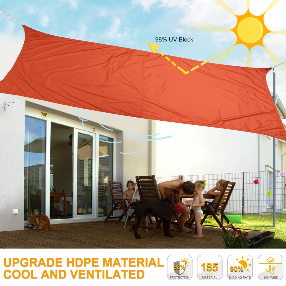 1pc Sunshade Waterproof UV Block Awning Shade Sail for Outdoor