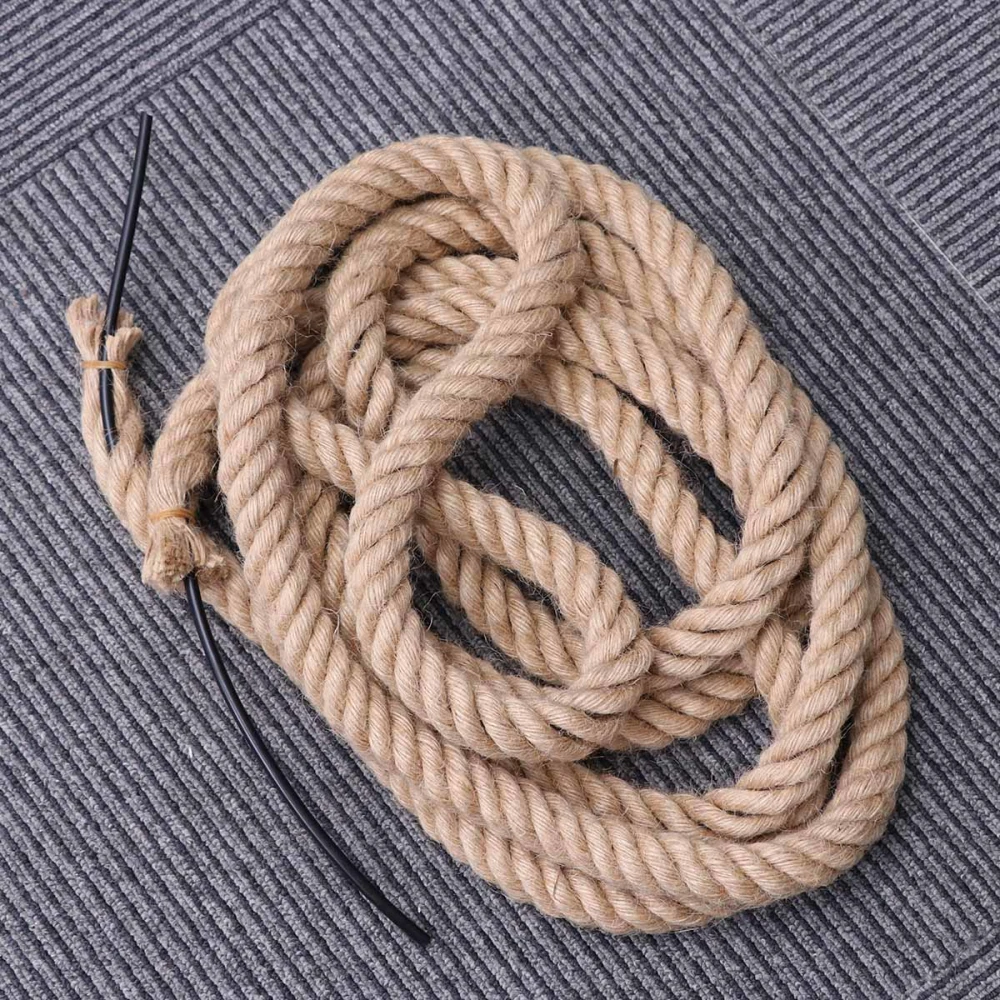 Vintage Braided Cable Hemp Cord Electric Wire for Pendant Lamp Rope Light Cord DIY Accessory (5m)