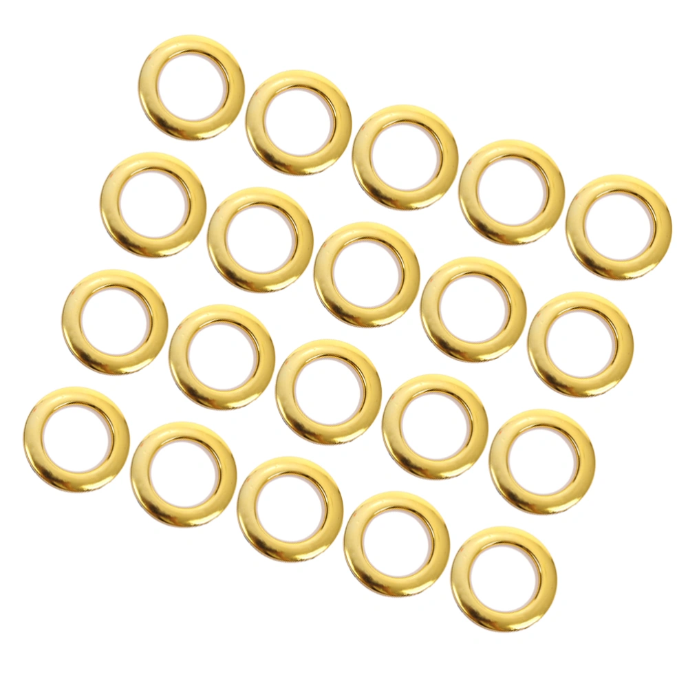 80pcs Curtain Circles Plastic Curtain Grommet Curtain Rod Accessories for Bedroom Living Room (Golden)