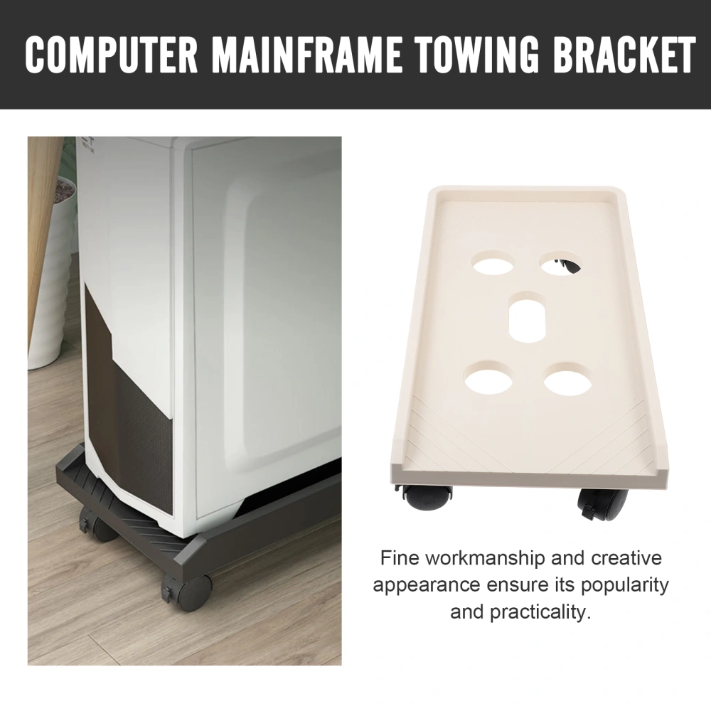 Mobile CPU Stand Pulley Bracket Computer Mainframe Stand Movable Host Rack