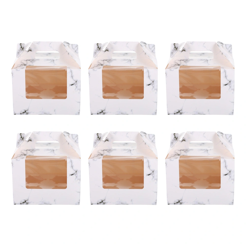 6 Sets Cake Packing Boxes Cake Wrapping Cases Muffin Boxes Cake Storage Holders