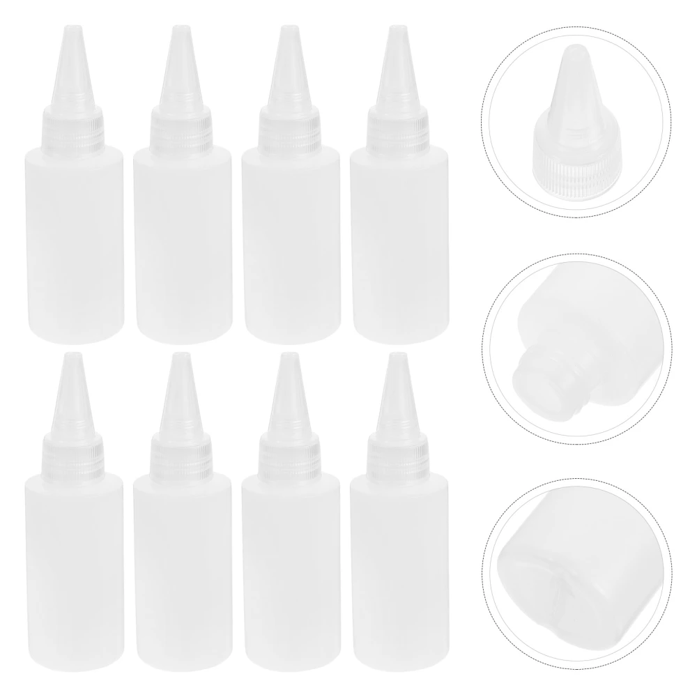 100pcs Pointed Glue Bottles Squeeze Pigment Bottles Liquid Glue Refillable Bottle