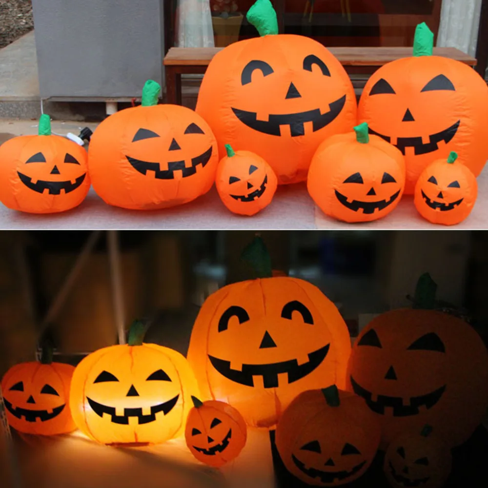 1 Set Halloween Pumpkin Shaped Inflatable Model Halloween Decoration US Plug