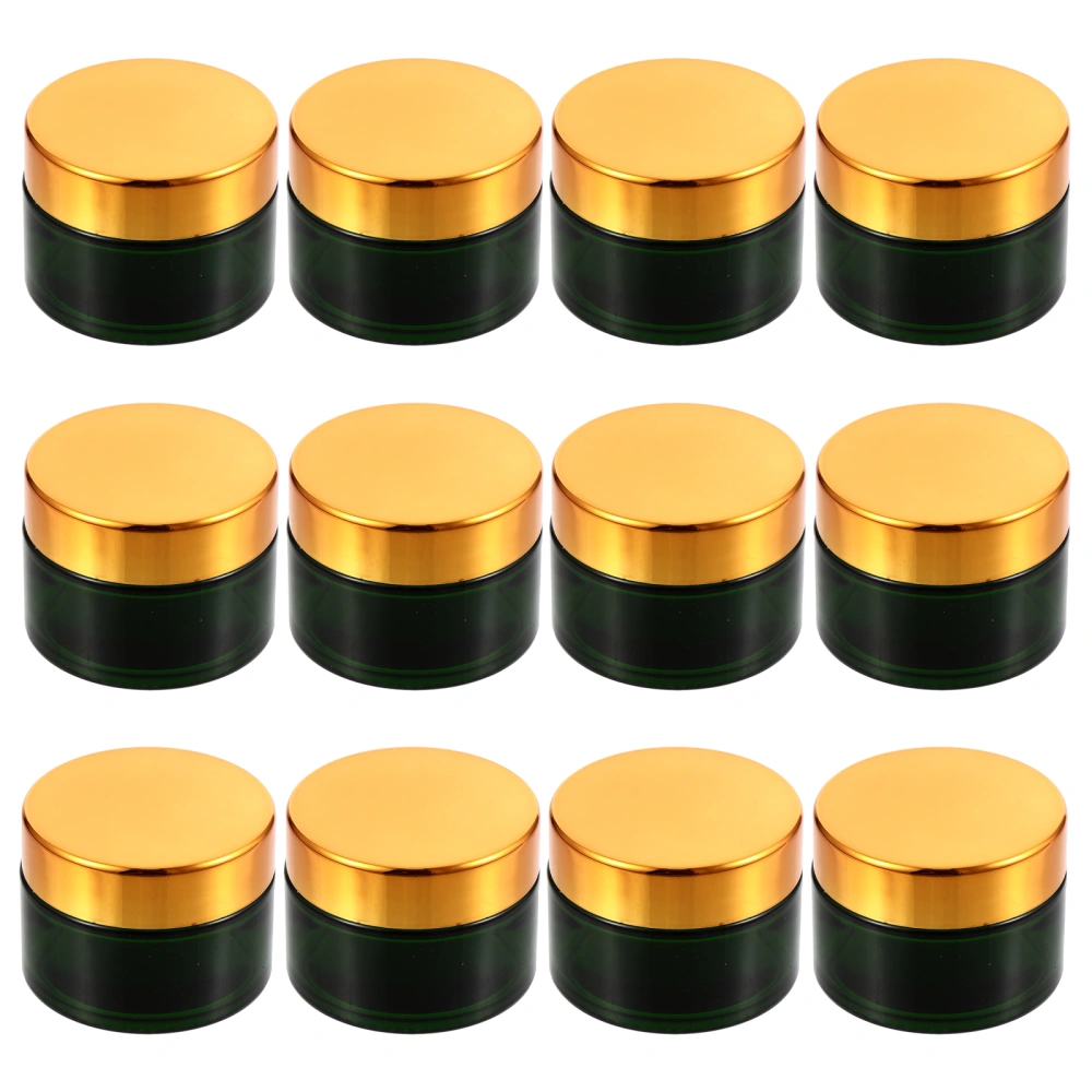 12pcs Empty Refillable Face Cream Containers Lip Balm Cosmetic Portable Jars