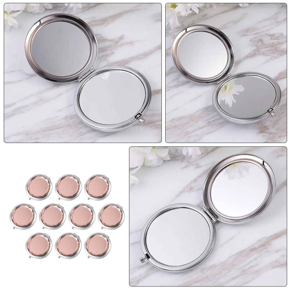 10Pcs Travel Portable Compact Cosmetics Mirror Travel Purse Makeup Mirror