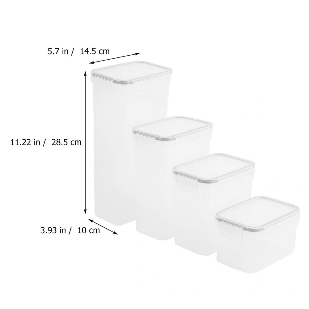 5Pcs Grain Canisters Food Storage Jars Airtight Plastic Canisters Kitchen Gadget