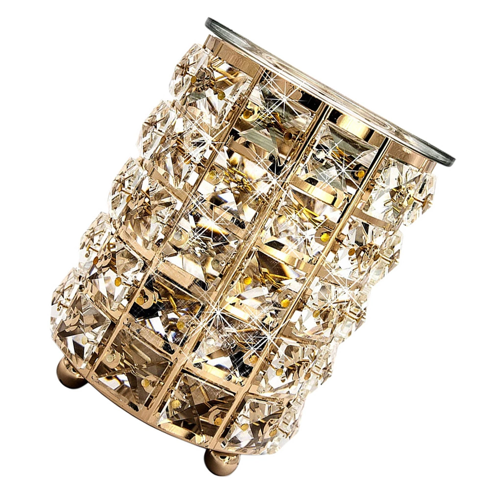 Crystal Cylinder Wax Melt Warmer Wax Burner Fragrance Warmer Light (US Plug)