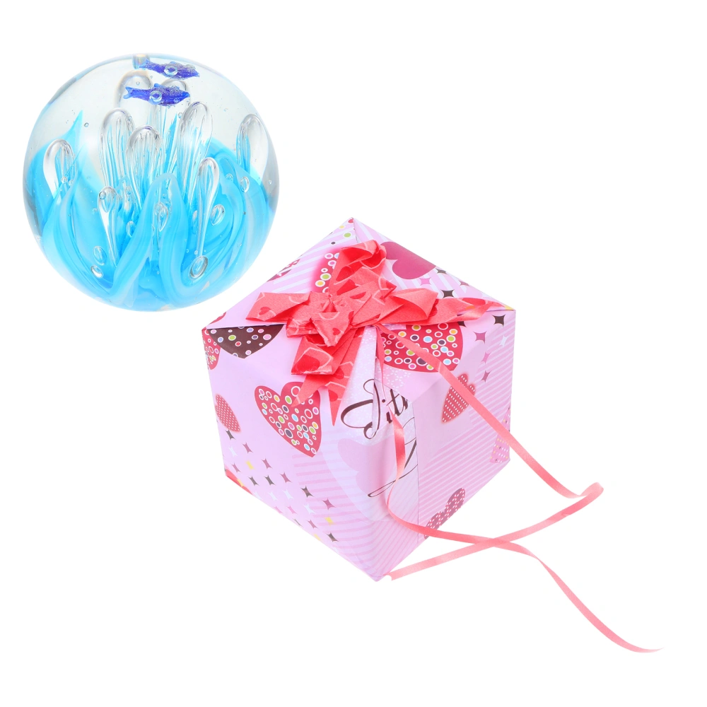 Glass Globe Desktop Ornament Housewarming Gift Exquisite Glass Ball Home Decor