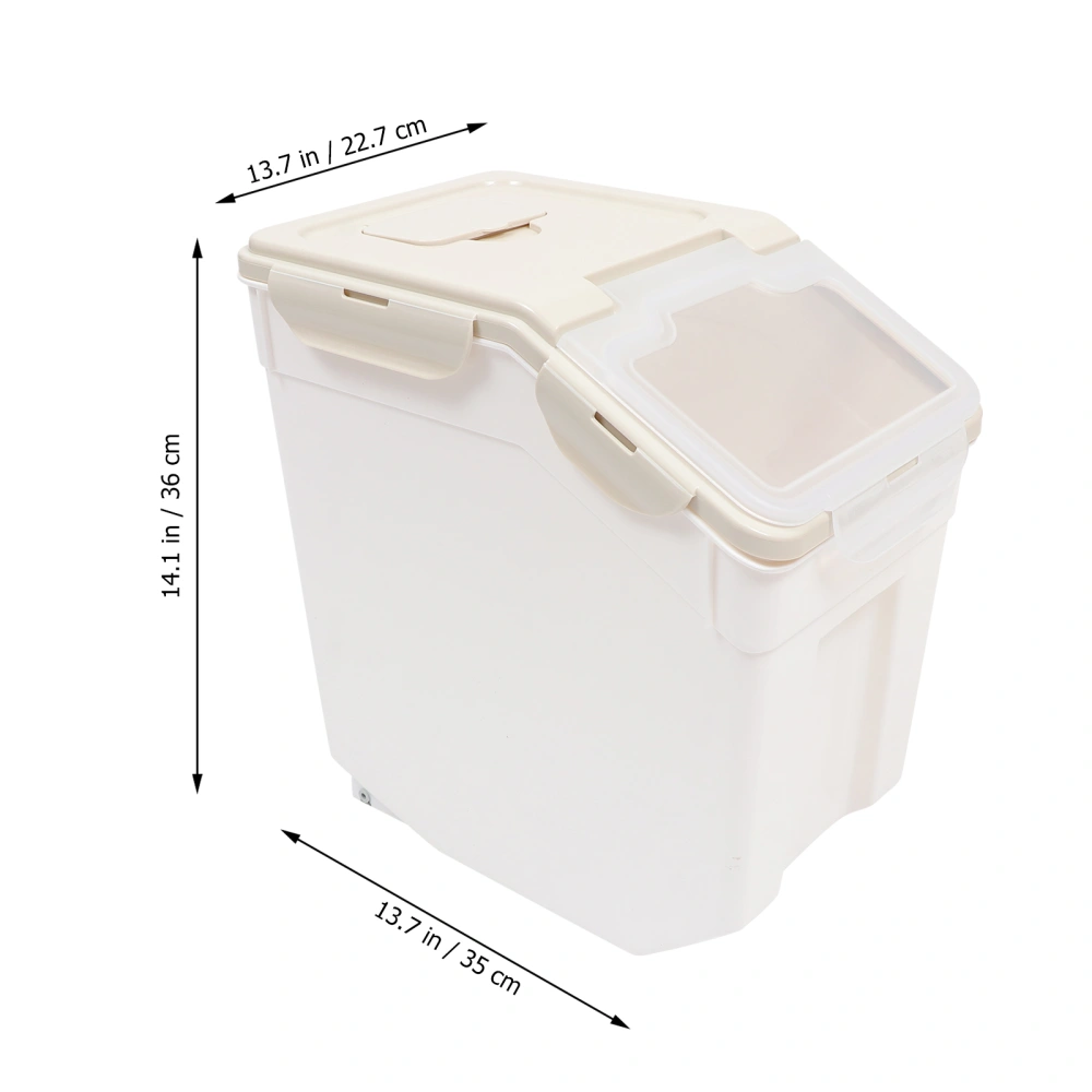 1PC Pet Food Container Dustproof Sealing Bucket Airtight Canister Storage Barrel for Dog Cat Size L