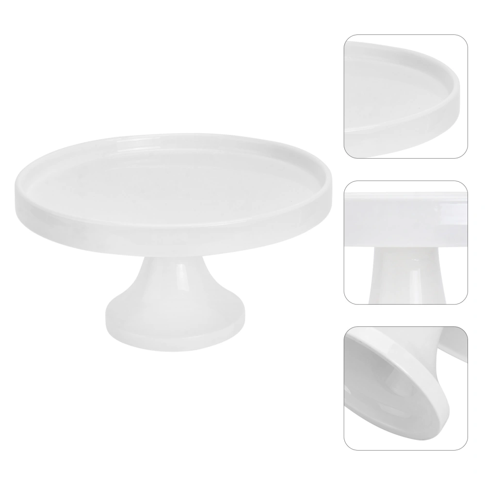 1pc Cake Stand Round Party Dessert Display Holder Wedding Cake Tray(White)