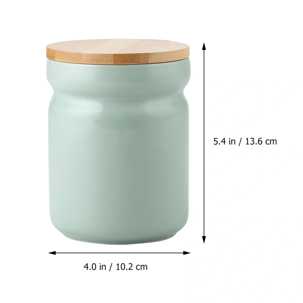 1pc Delicate Ceramic Tea Canister Fresh Tea-leaf Sealed Jar Useful Coffee Holder