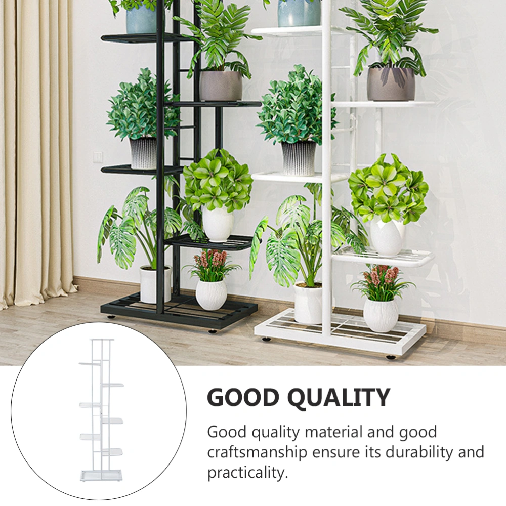 1pc Iron Flower Pot Holder Bonsai Storage Shelf Office Home Plant Stand