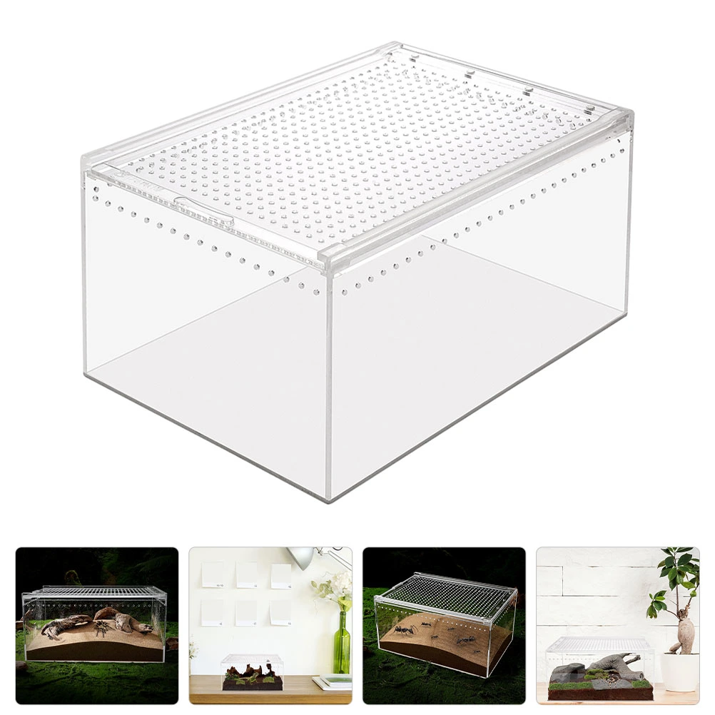Household Snake Cage Transparent Cricket Keeper Multi-function Breeder Box Reptile Accessory
