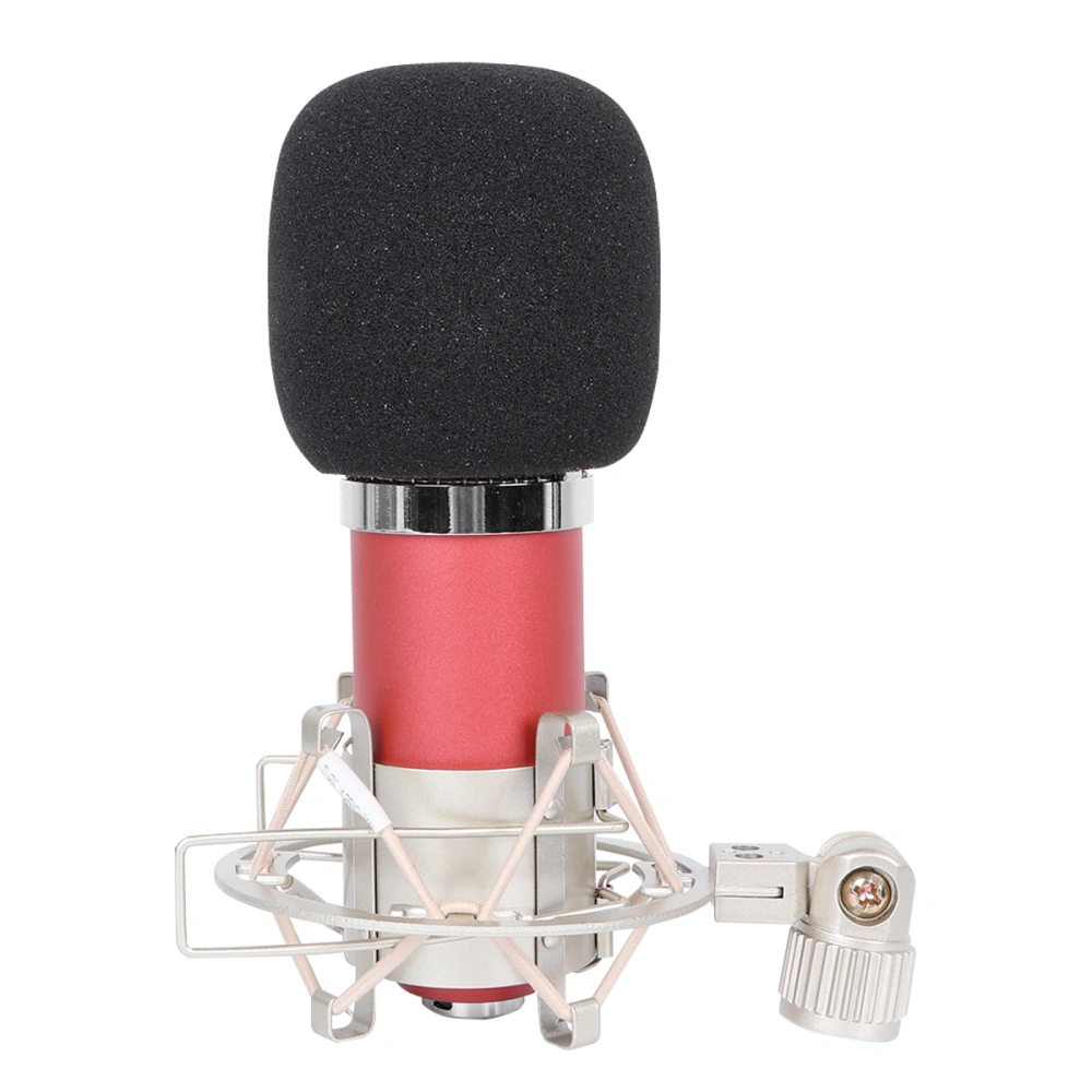 Professional Studio Broadcasting Recording Condenser Microphone  Bundle Mic Kit (Red)