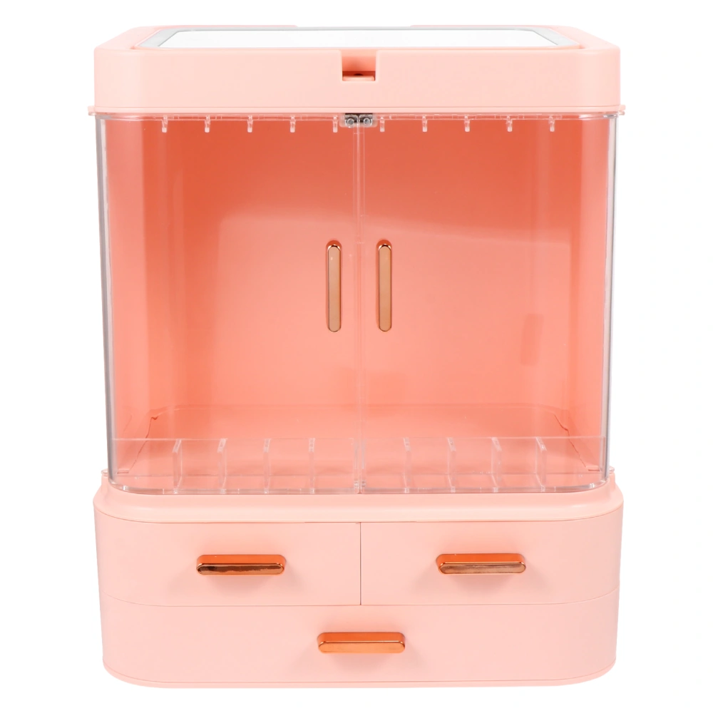 Drawer Makeup Storage Box Brush Lipstick Holder Desktop LED Cosmetic Case